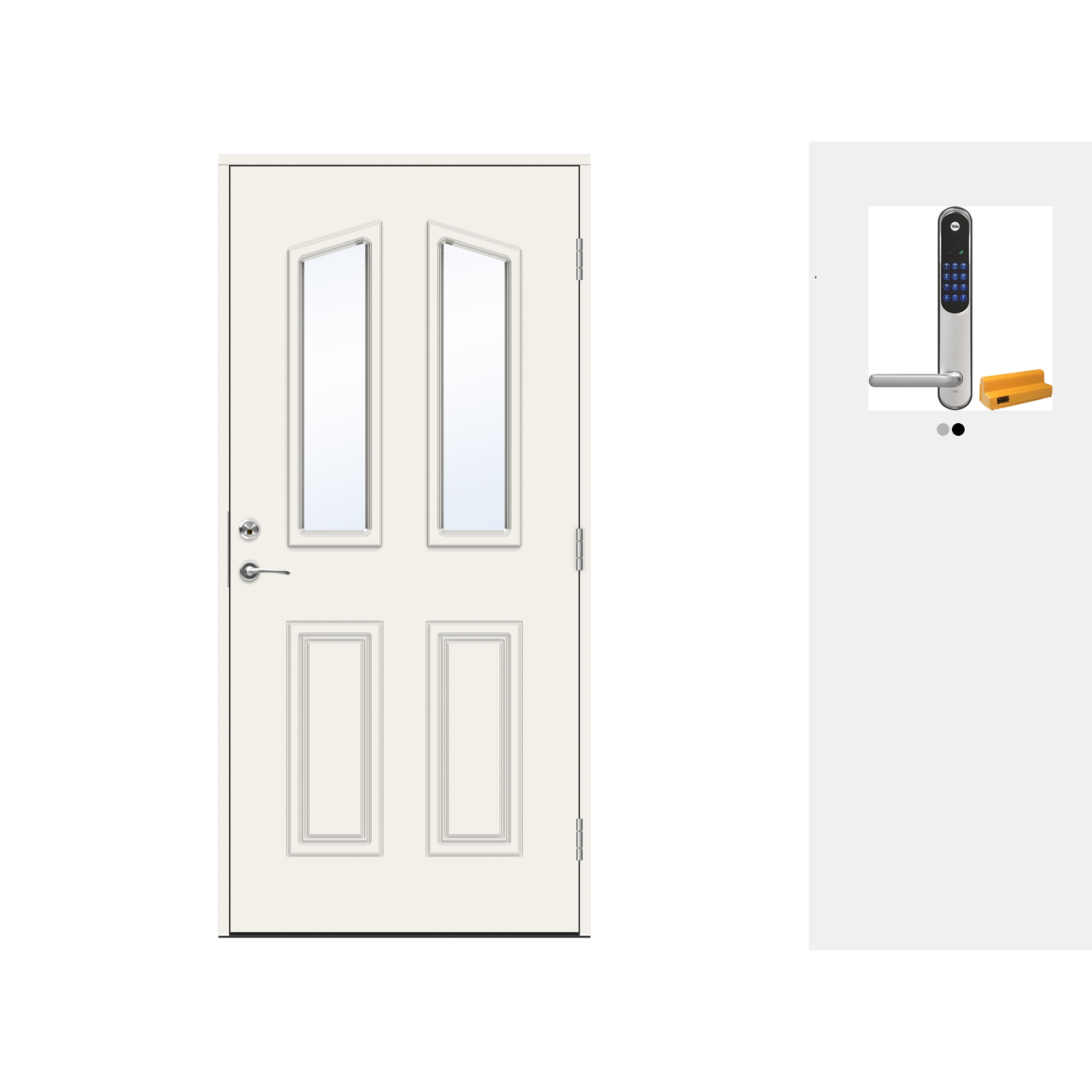 Ytterdør Swedoor Advance-Line Classic Rossini med Yale Doorman Classic Home